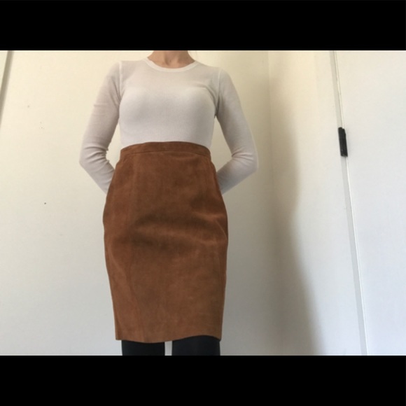 Lisa Cohen For Phoenix Vintage Suede Leather Skirt - Picture 8 of 16